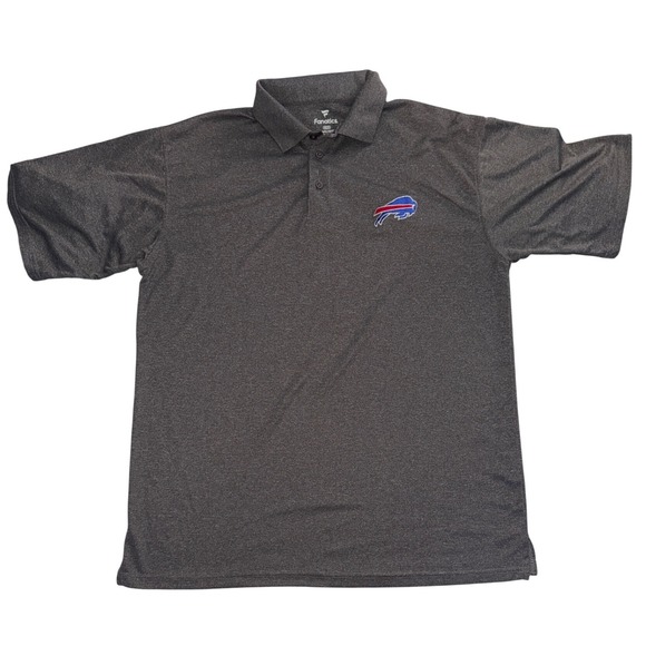 Fanatics Other - Fanatics Buffalo Bills Polo Mens Size XLT Tall Gray Performance Short Sleeve NFL